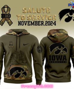 Iowa Hawkeyes Salute to Service 2024 Camo Hoodie