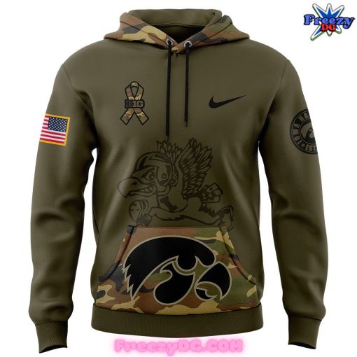 Iowa Hawkeyes Salute to Service 2024 Camo Hoodie