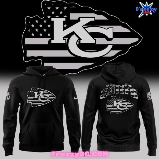 Kansas City Chiefs American Flag Black Hoodie