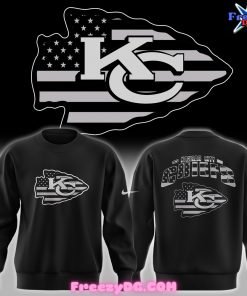 Kansas City Chiefs American Flag Black Sweatshirt