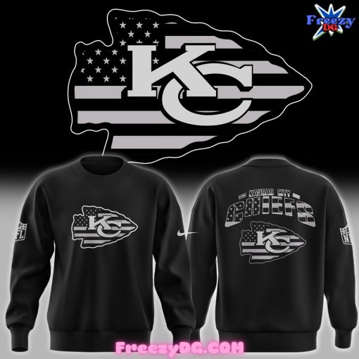 Kansas City Chiefs American Flag Black Sweatshirt