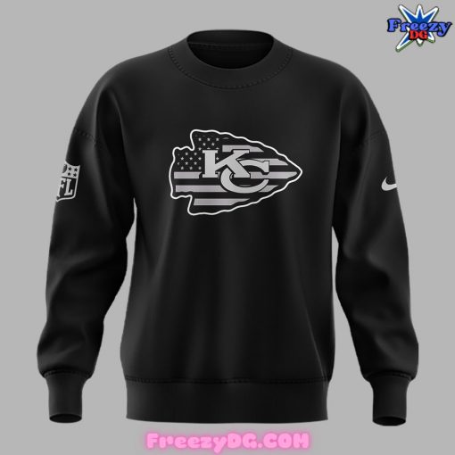 Kansas City Chiefs American Flag Black Sweatshirt