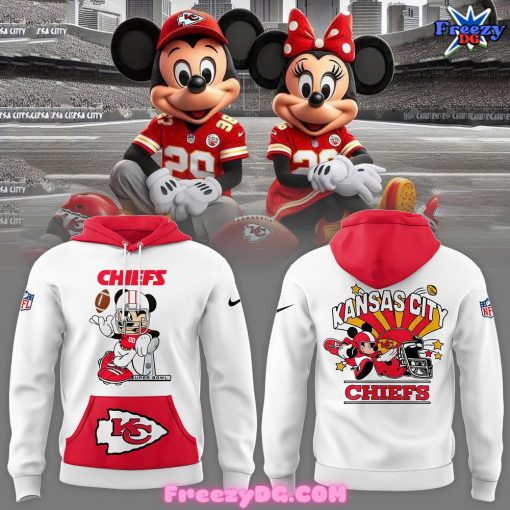 Kansas City Chiefs x Mickey Mouse 2024 White Hoodie