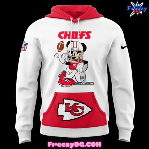 Kansas City Chiefs x Mickey Mouse 2024 White Hoodie