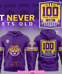 LSU Tigers IT Never Gets Old Special Purple Hoodie