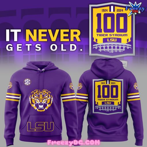 LSU Tigers IT Never Gets Old Special Purple Hoodie