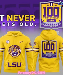 LSU Tigers IT Never Gets Old Special Yellow Hoodie