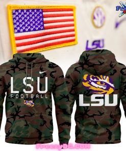 LSU Tigers Military Appreciation 2024 Camo Hoodie