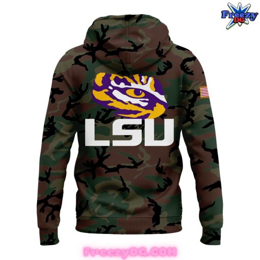 LSU Tigers Military Appreciation 2024 Camo Hoodie