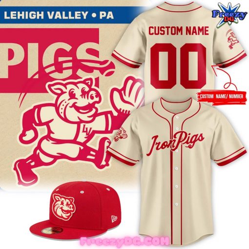 Lehigh Valley IronPigs 50s-Style Fauxback Custom Baseball Jersey