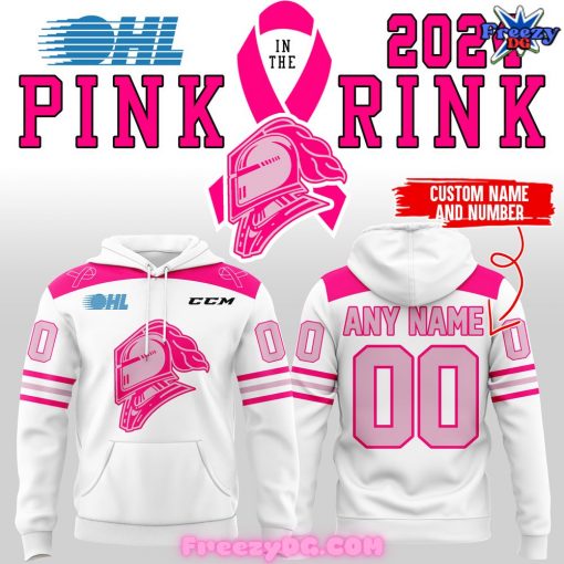 London Knights Pink In The Rink Hoodie