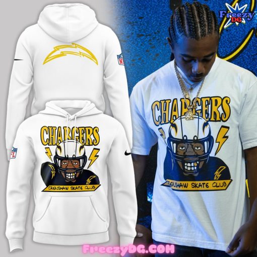 Los Angeles Chargers Crenshaw Skate Club White Hoodie