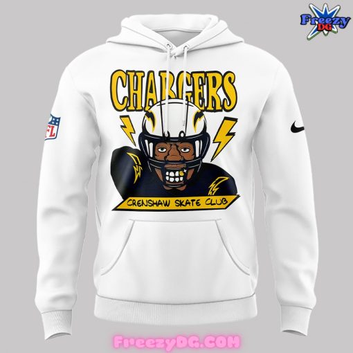 Los Angeles Chargers Crenshaw Skate Club White Hoodie