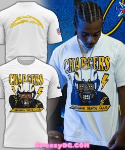 Los Angeles Chargers Crenshaw Skate Club White T-Shirt