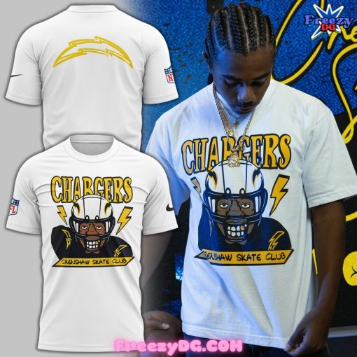 Los Angeles Chargers Crenshaw Skate Club White T-Shirt