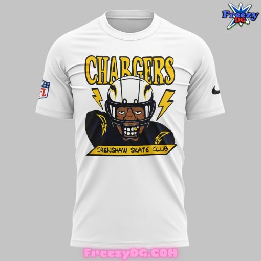 Los Angeles Chargers Crenshaw Skate Club White T-Shirt