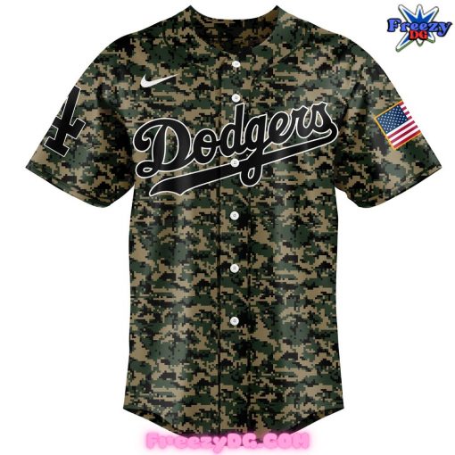 Los Angeles Dodgers 2024 Veterans Day Camo Baseball Jersey