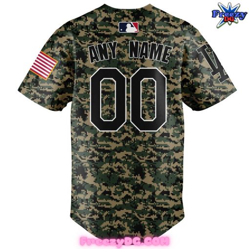 Los Angeles Dodgers 2024 Veterans Day Camo Baseball Jersey