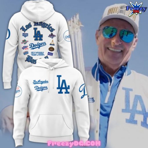 Los Angeles Dodgers 8-Time World Series Champions Special White Hoodie