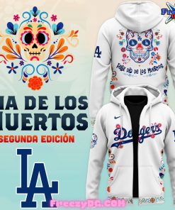 Los Angeles Dodgers Dia De Los Muertos Zip Hoodie