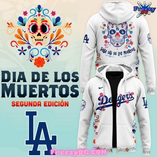 Los Angeles Dodgers Dia De Los Muertos Zip Hoodie