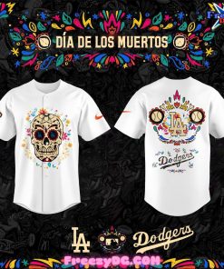 Los Angeles Dodgers Dia de los Muertos Baseball Jersey