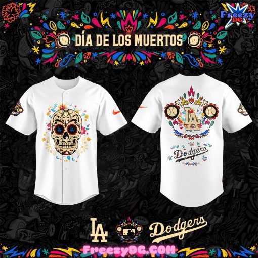 Los Angeles Dodgers Dia de los Muertos Baseball Jersey