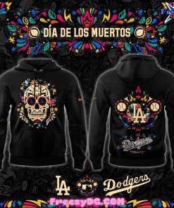 Los Angeles Dodgers Dia de los Muertos Black Hoodie