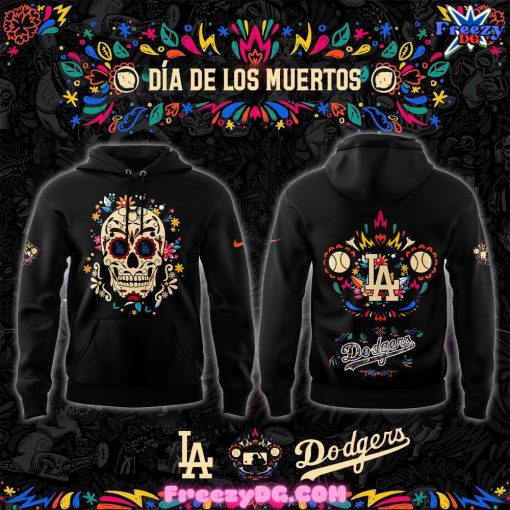 Los Angeles Dodgers Dia de los Muertos Black Hoodie