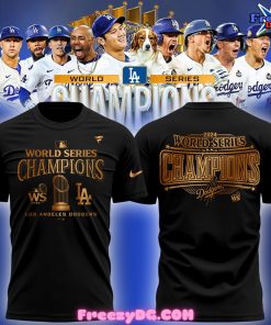 Los Angeles Dodgers World Series Champions 2024 Black T-Shirt