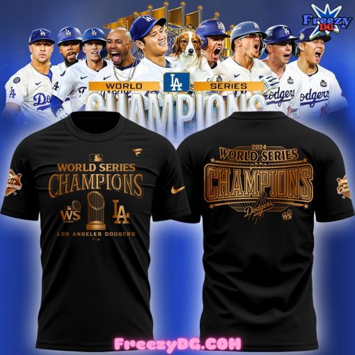 Los Angeles Dodgers World Series Champions 2024 Black T-Shirt