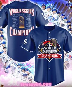 Los Angeles Dodgers World Series Champions 2024 Special Blue Baseball Jersey