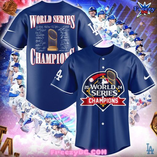 Los Angeles Dodgers World Series Champions 2024 Special Blue Baseball Jersey