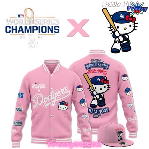 Los Angeles Dodgers x Hello Kitty World Series Champions 2024 Baseball Jacket