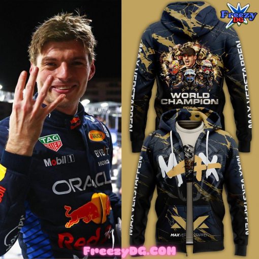 Max Verstappen World Champion 2024 Zip Hoodie