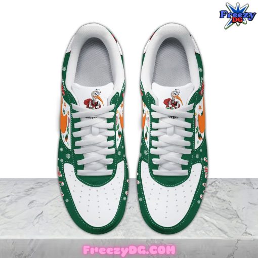 Miami Hurricanes Merry Christmas Nike Air Force 1