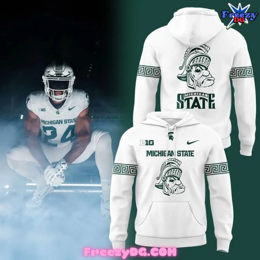 Michigan State Football Icy Whites x Gruff Special Hoodie