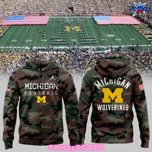 Michigan Wolverines Military Appreciation 2024 Camo Hoodie