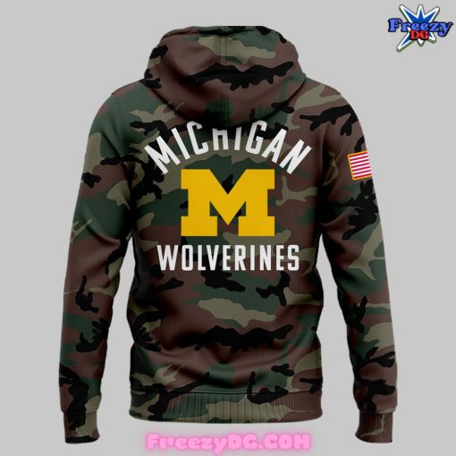 Michigan Wolverines Military Appreciation 2024 Camo Hoodie