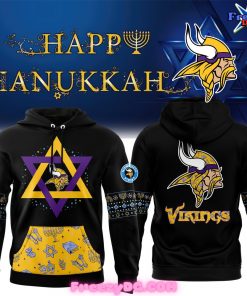 Minnesota Vikings Happy Hanukkah Holiday 2024 Hoodie