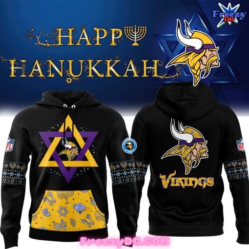 Minnesota Vikings Happy Hanukkah Holiday 2024 Hoodie