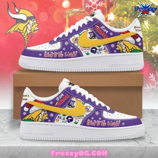 Minnesota Vikings Xmas Holiday Limited Edition Nike Air Force 1