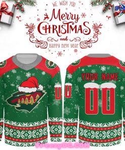 Minnesota Wild Christmas 2024 Custom Hockey Jersey