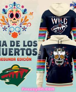 Minnesota Wild Dia De Los Muertos Hoodie