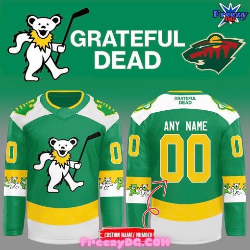 Minnesota Wild Grateful Dead Night Hockey Jersey