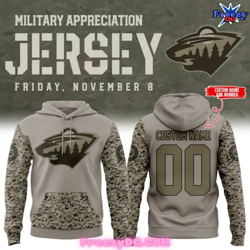 Minnesota Wild Military Appreciation 2024 Hoodie