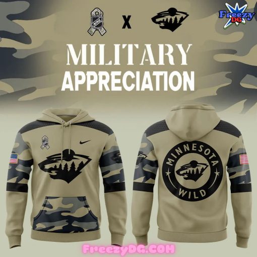 Minnesota Wild Military Appreciation Special NHL Hoodie