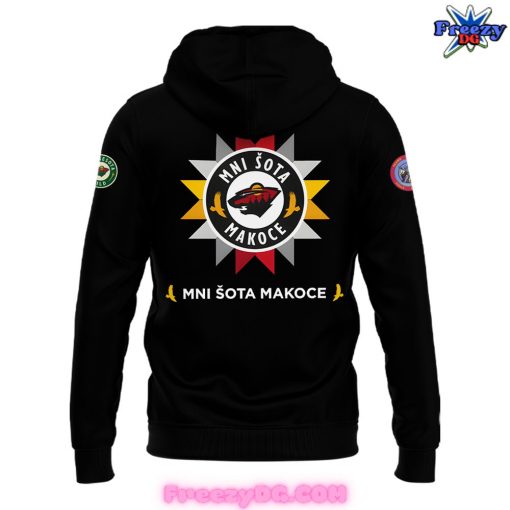 Minnesota Wild Native American Heritage Day Black Hoodie