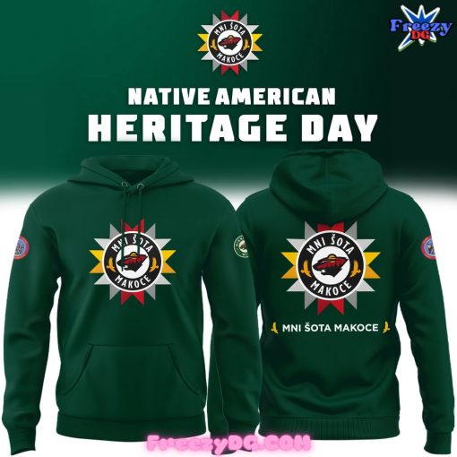 Minnesota Wild Native American Heritage Day Green Hoodie