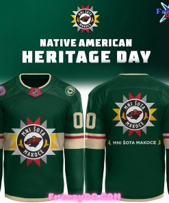 Minnesota Wild Native American Heritage Green Hockey Jersey